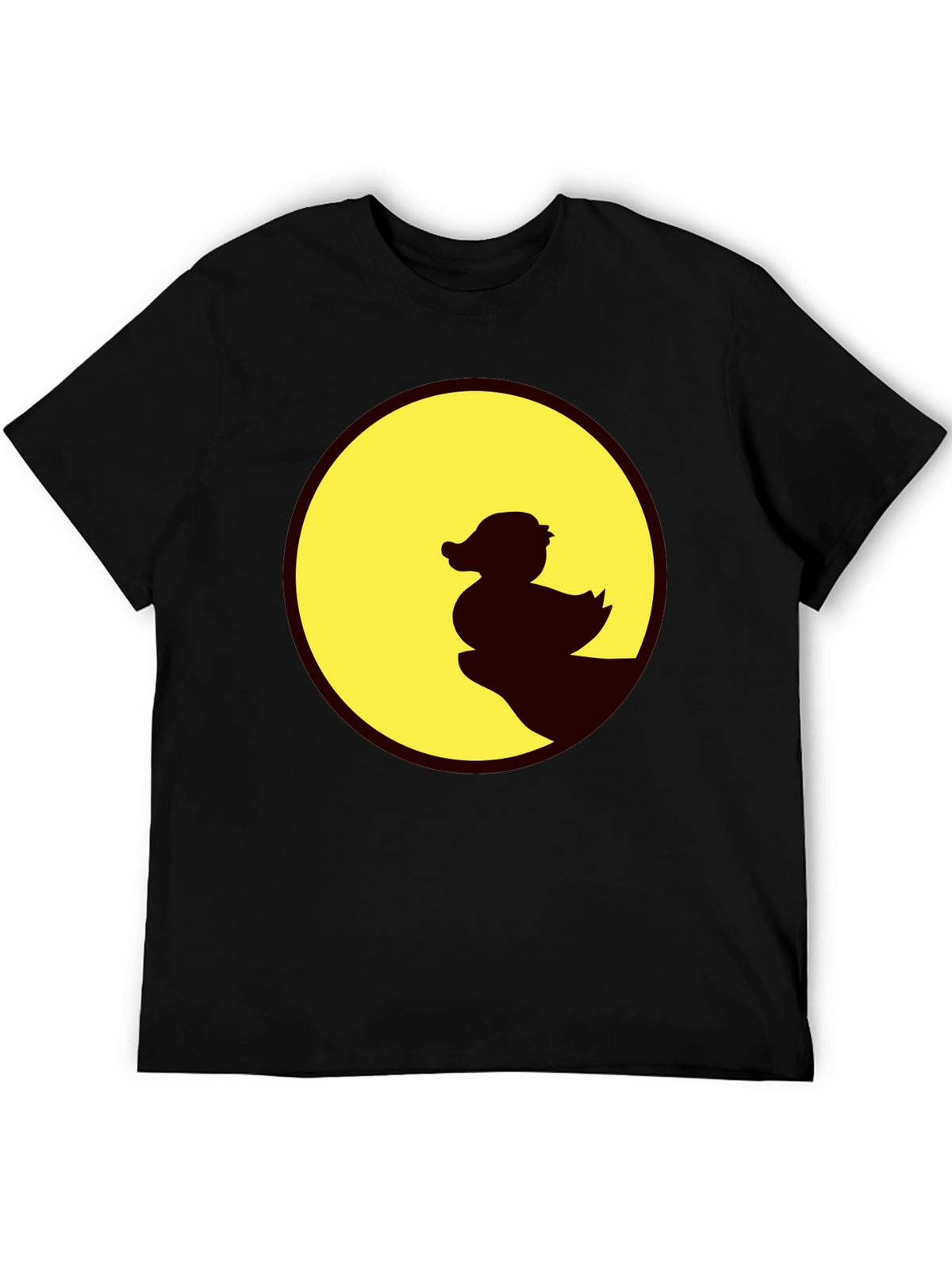 Duck Silhouette Graphic Tee - Crew Neck Black T-Shirt
