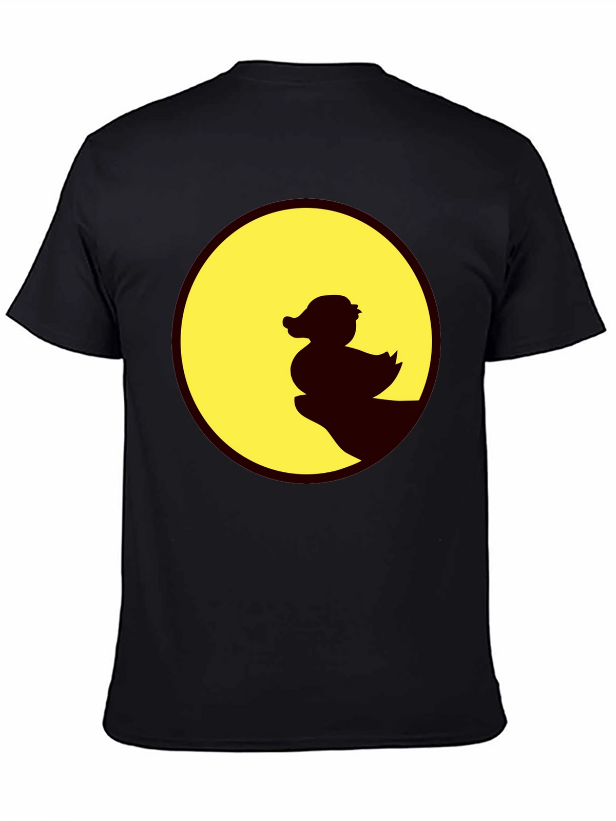 Duck Silhouette Graphic Tee - Crew Neck Black T-Shirt