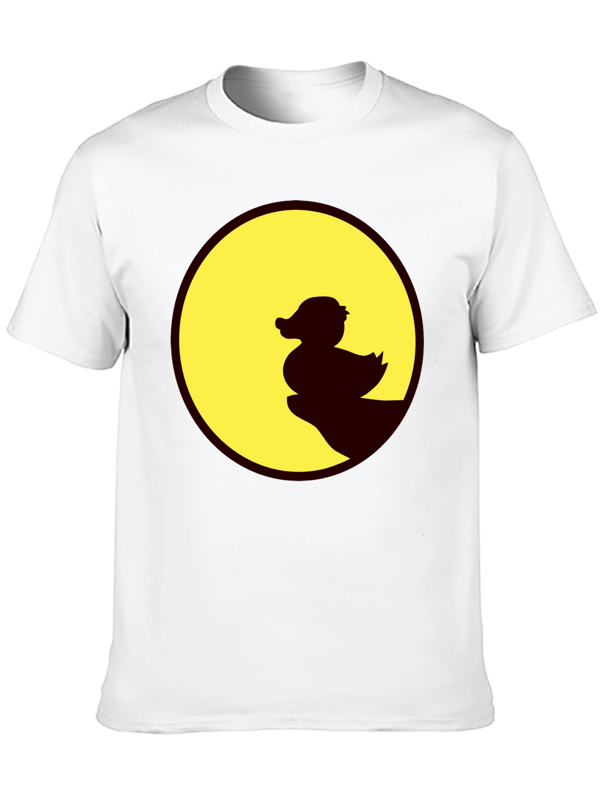 Duck Silhouette Graphic Tee - Crew Neck Black T-Shirt