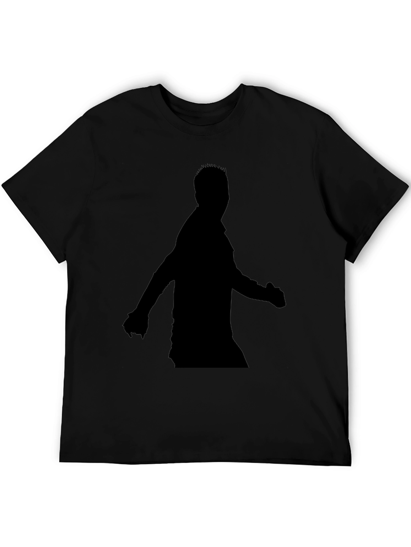 Mens Black Silhouette Graphic Tee