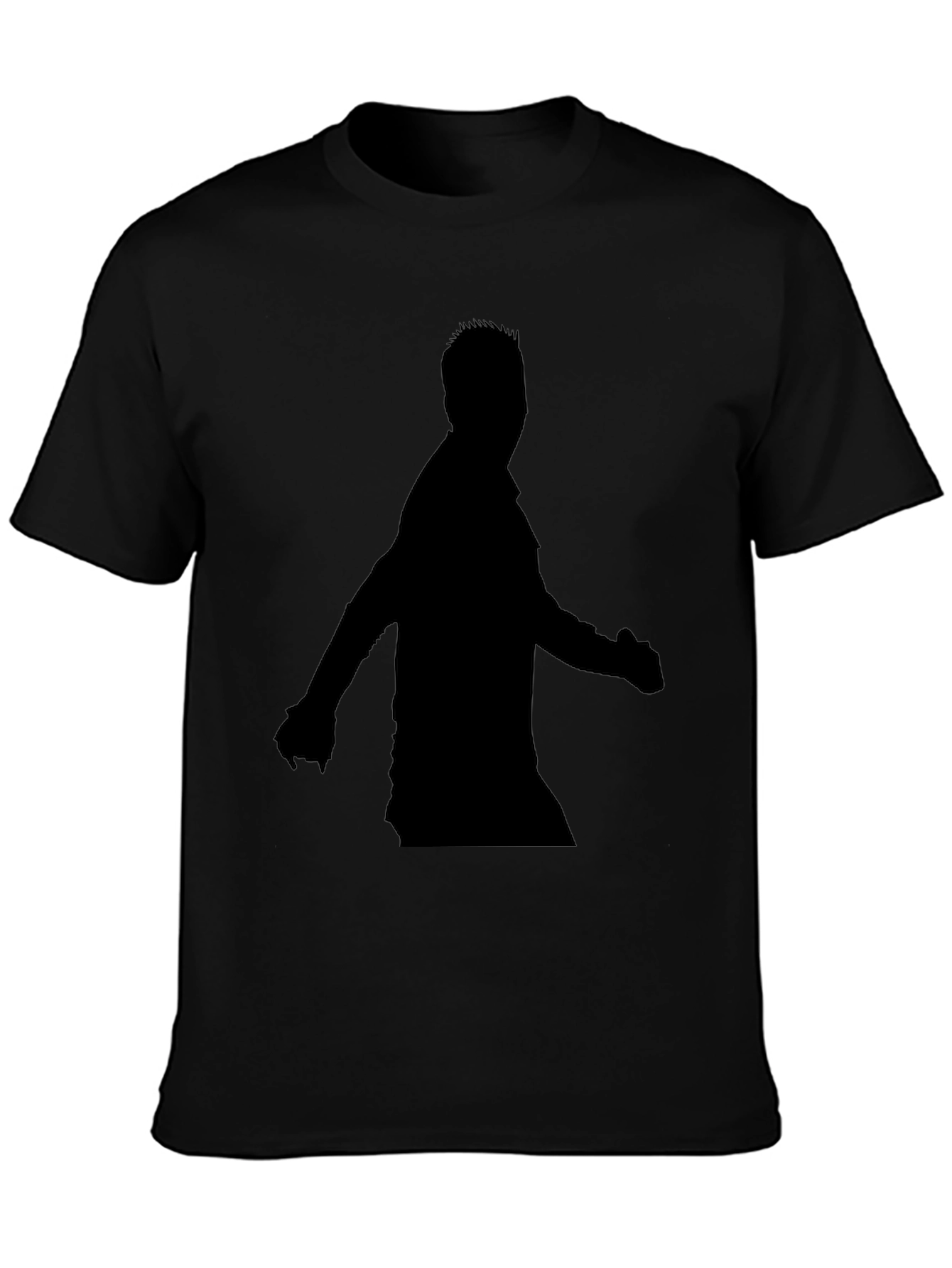 Mens Black Silhouette Graphic Tee
