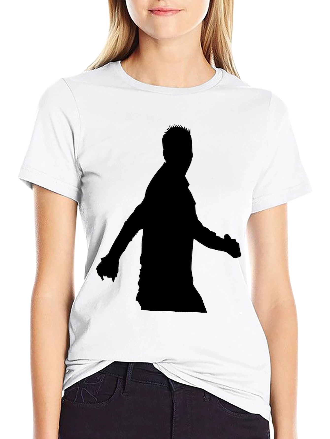 Mens Black Silhouette Graphic Tee