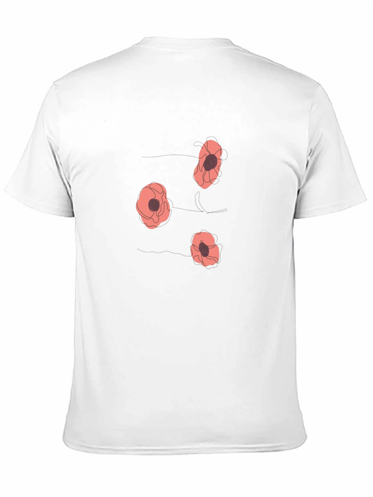 Floral Print T-Shirt - Mens Casual Tee