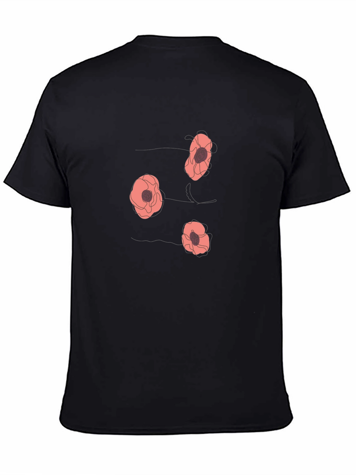 Floral Print T-Shirt - Mens Casual Tee