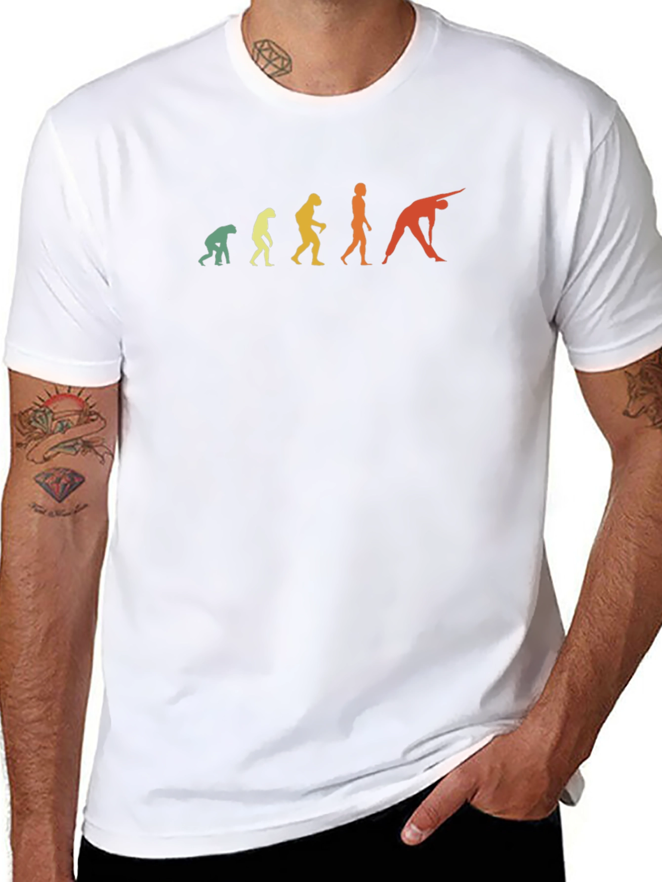Evolution Yoga T-Shirt - Funny Human Pose Tee