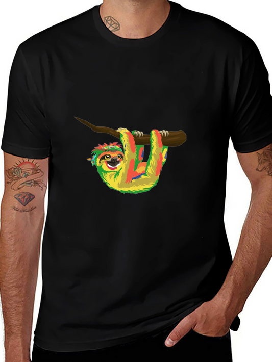Sloth on Branch Graphic Tee - Comfy & Casual Style