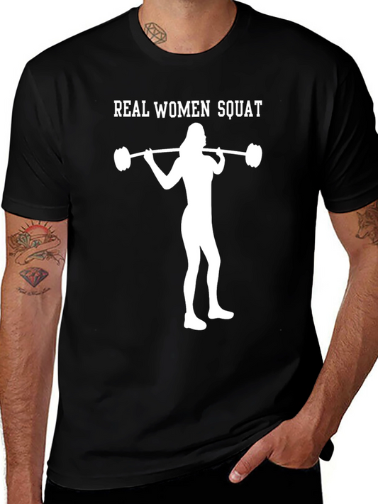 Real Women Squat Graphic T-Shirt