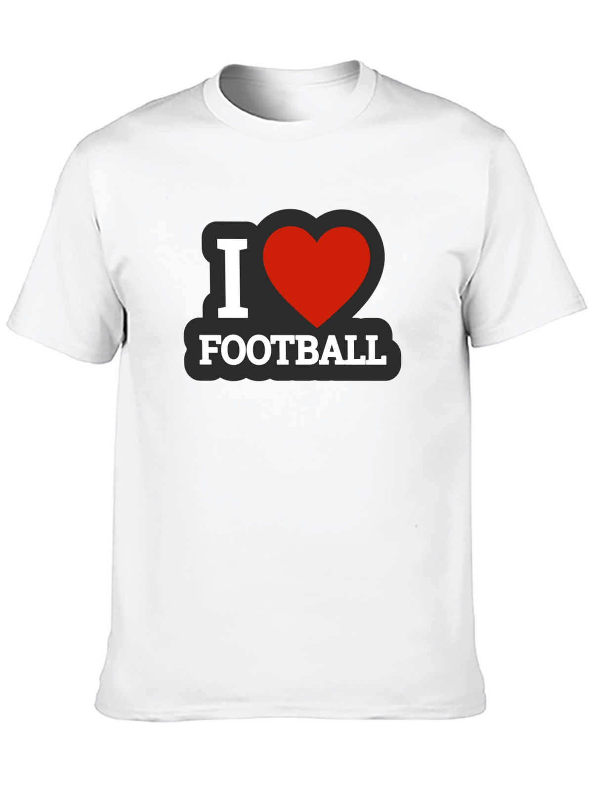 I Heart Football Black T-Shirt