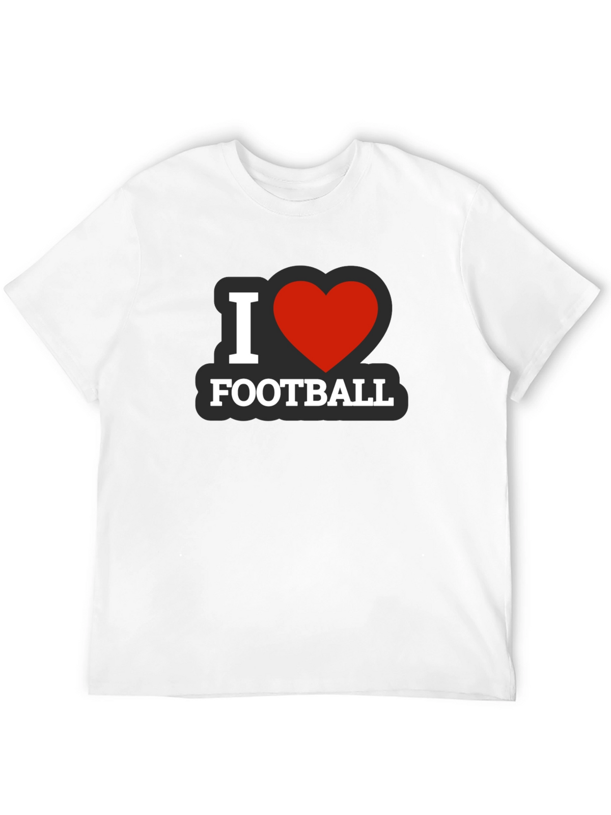 I Heart Football Black T-Shirt
