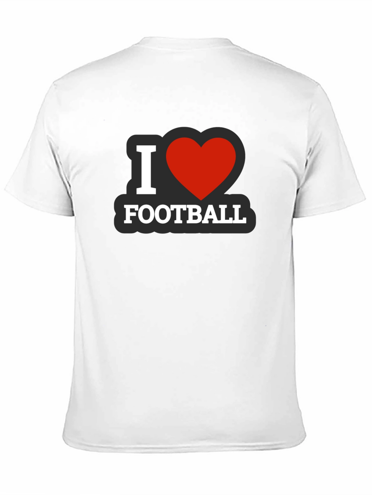 I Heart Football Black T-Shirt