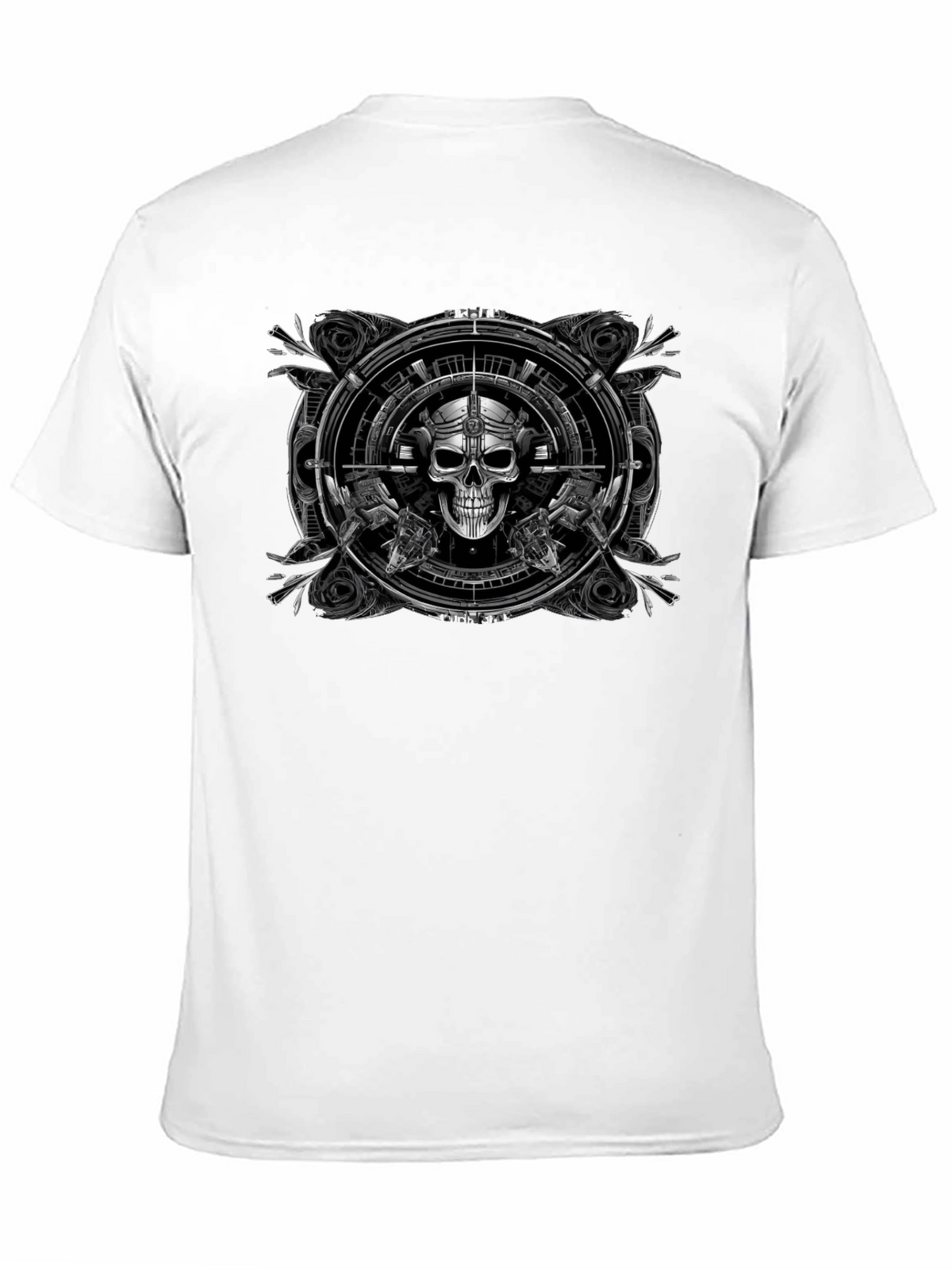 Skull & Guns Graphic T-Shirt - Black