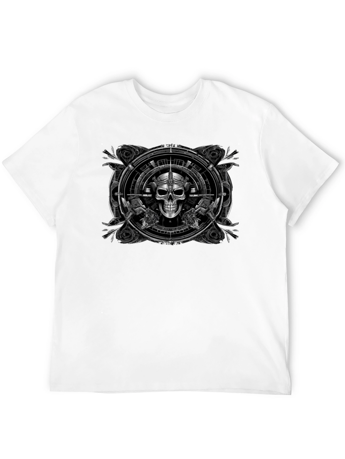 Skull & Guns Graphic T-Shirt - Black