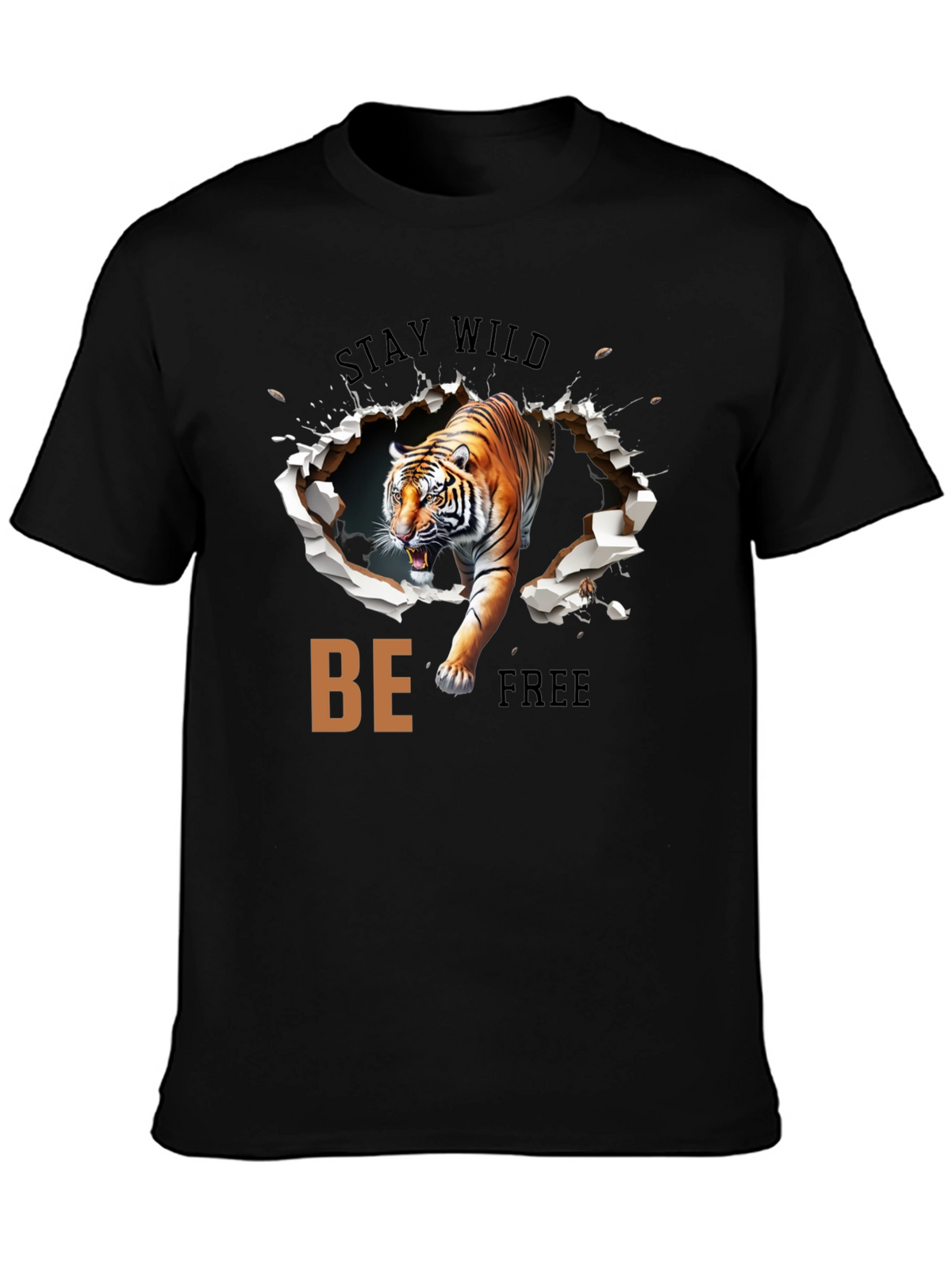 Stay Wild Graphic Tee - Tiger Design