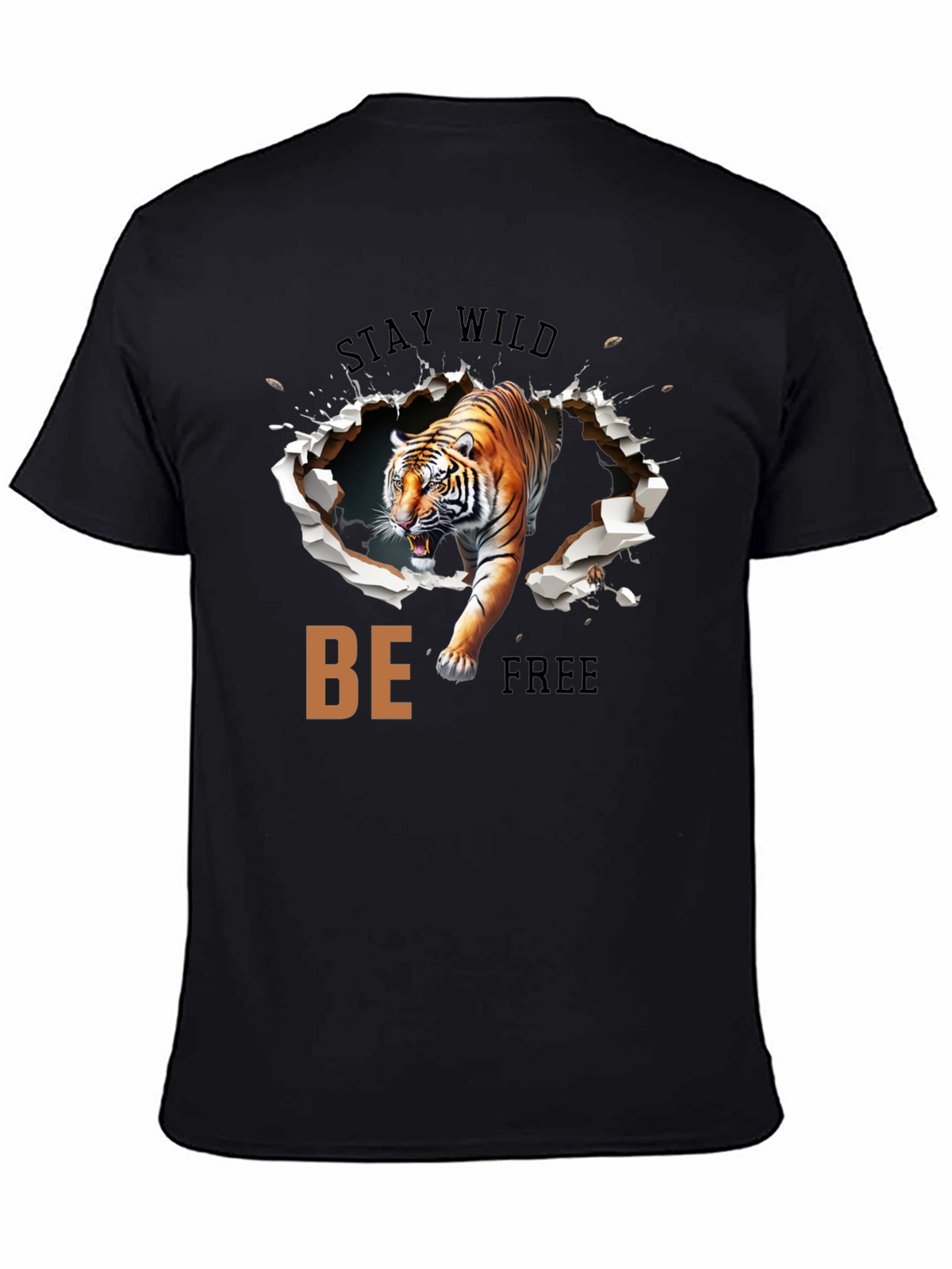 Stay Wild Graphic Tee - Tiger Design