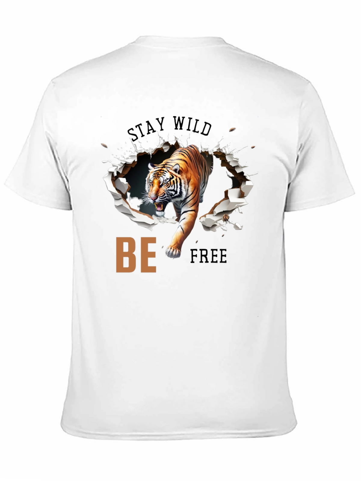 Stay Wild Graphic Tee - Tiger Design