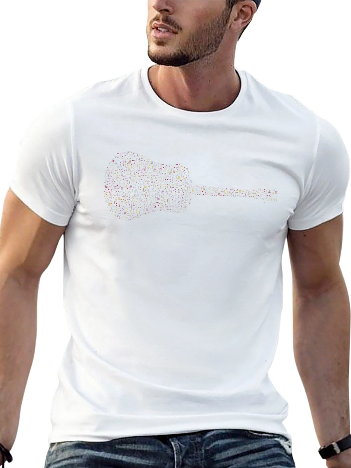 Guitar Graphic Black T-Shirt