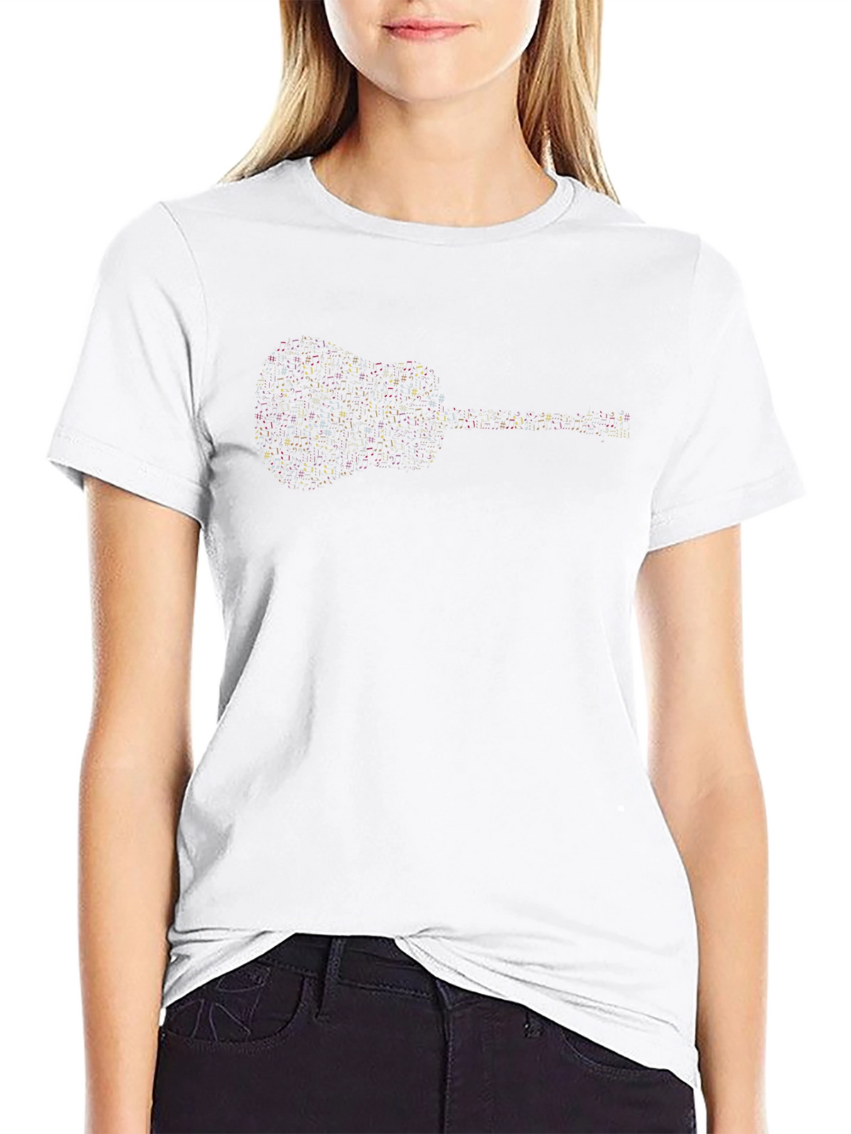 Guitar Graphic Black T-Shirt