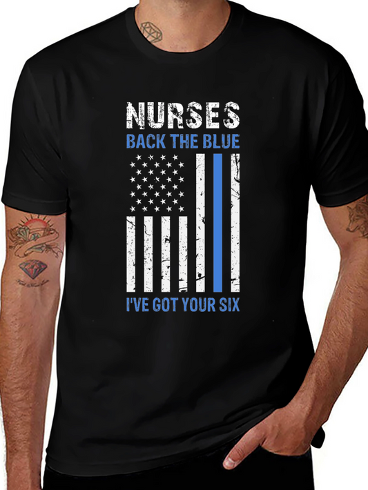 Nurses Back the Blue Graphic Tee