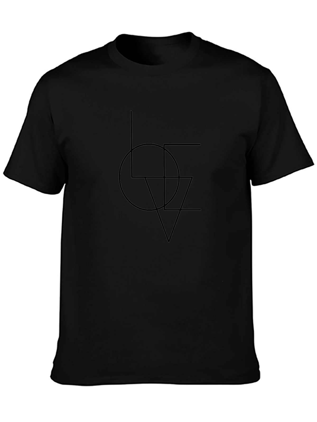 Modern Graphic Tee - Geometric LOVE Design