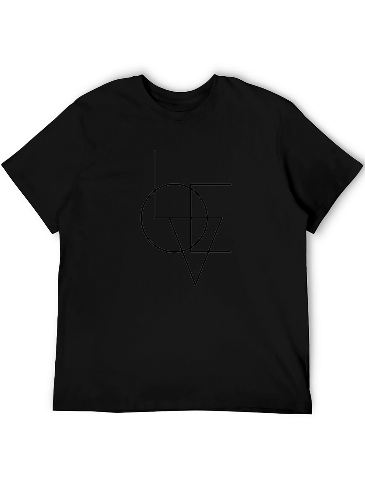 Modern Graphic Tee - Geometric LOVE Design