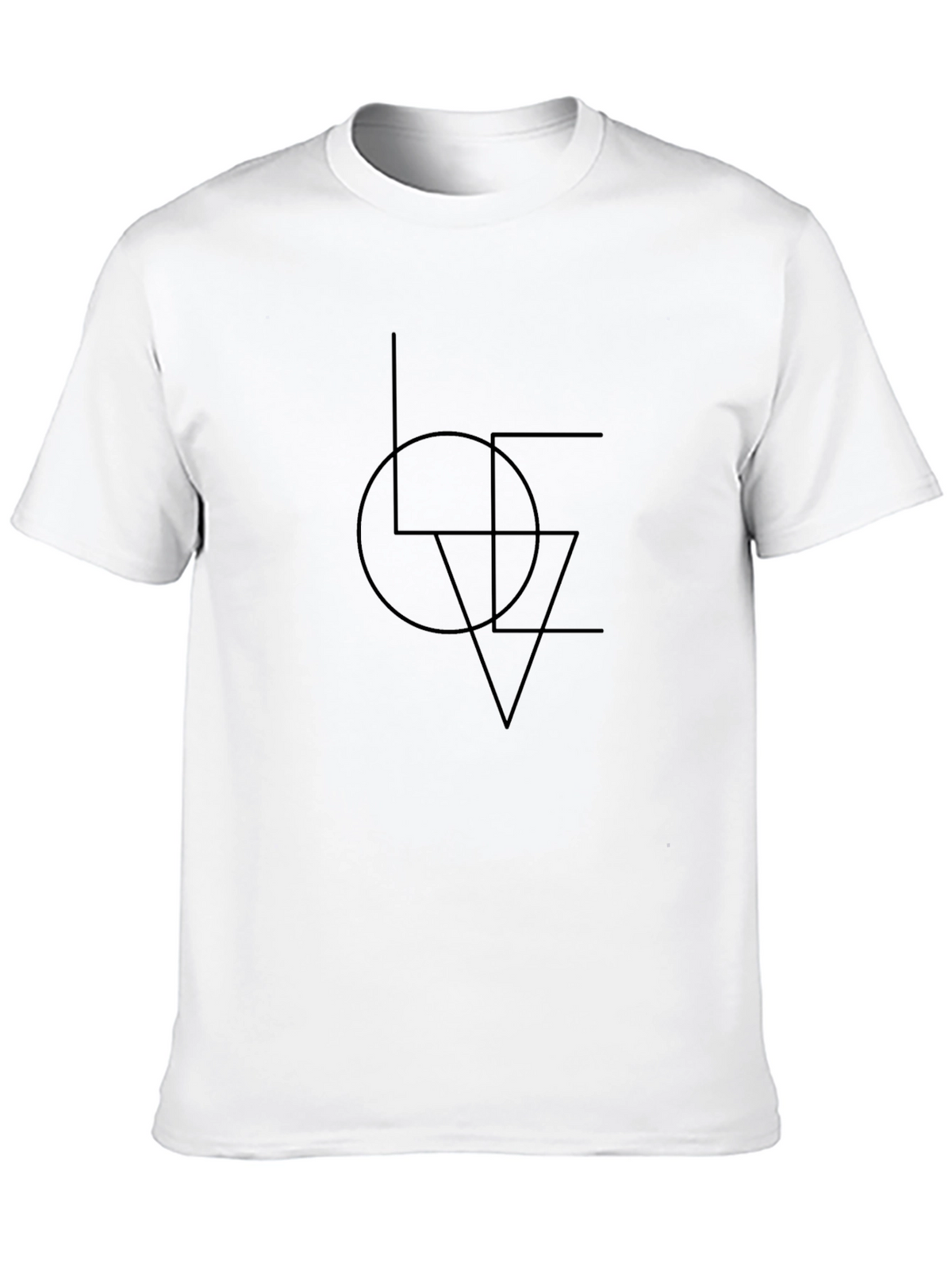 Modern Graphic Tee - Geometric LOVE Design