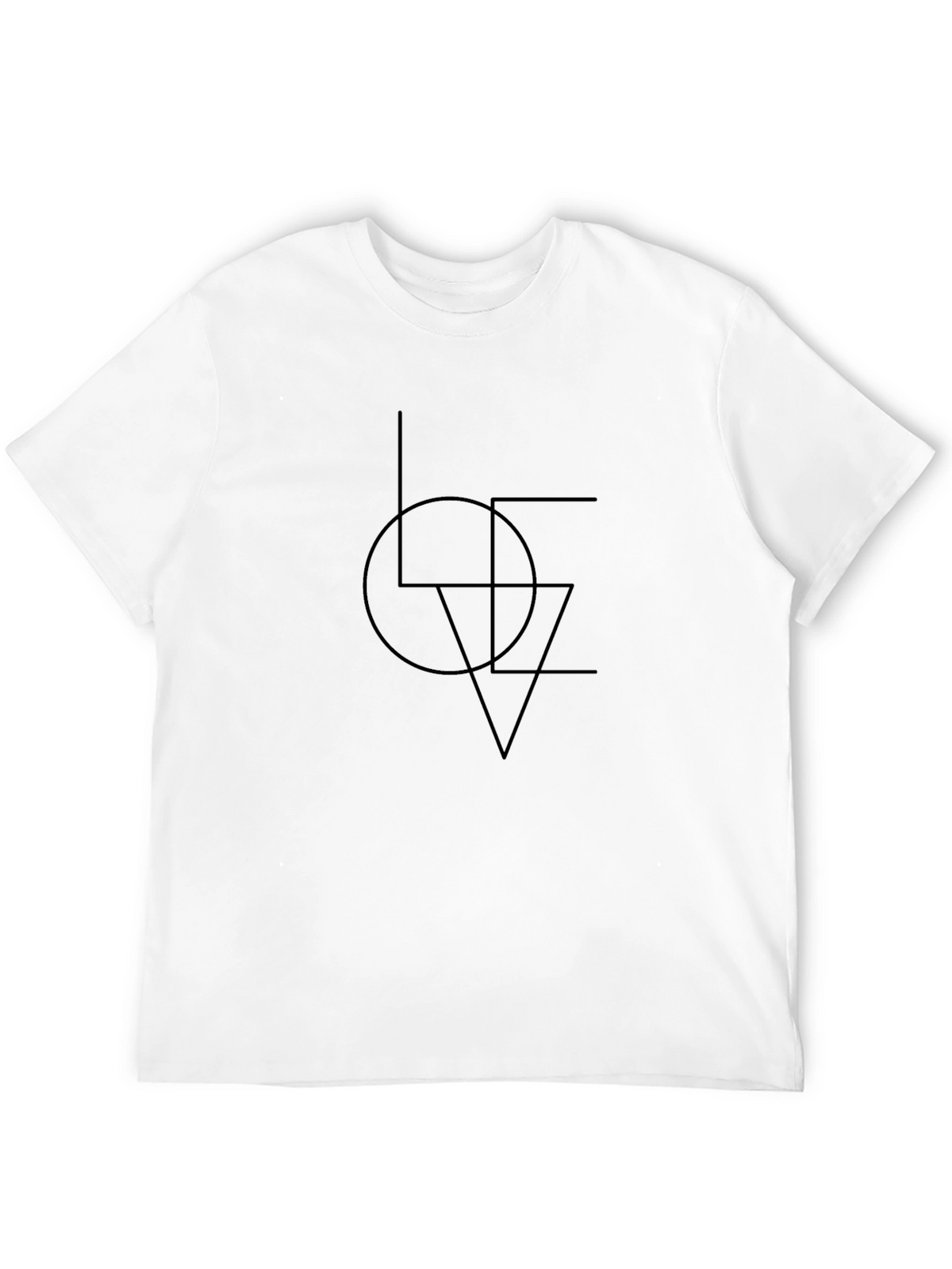 Modern Graphic Tee - Geometric LOVE Design