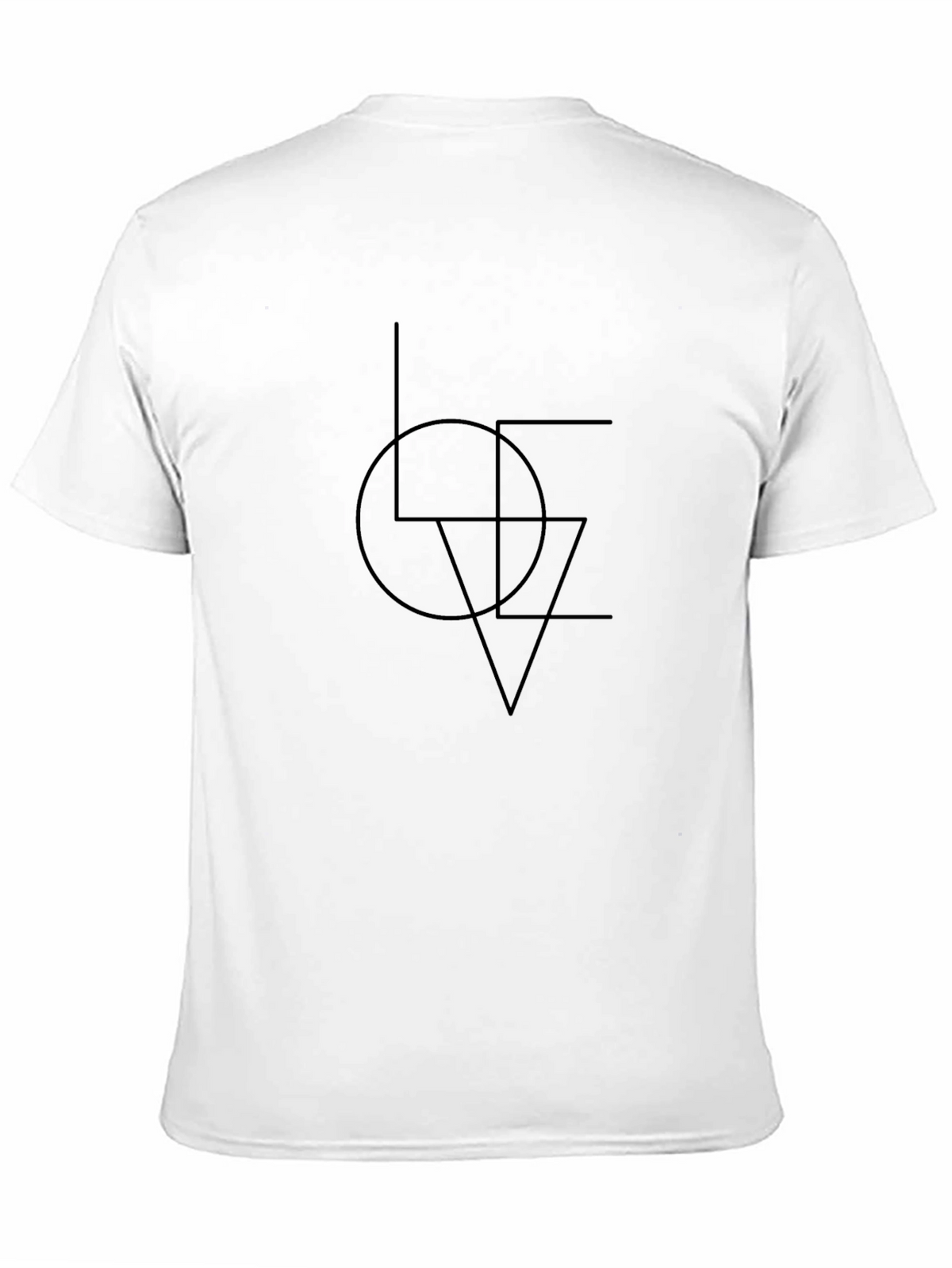 Modern Graphic Tee - Geometric LOVE Design