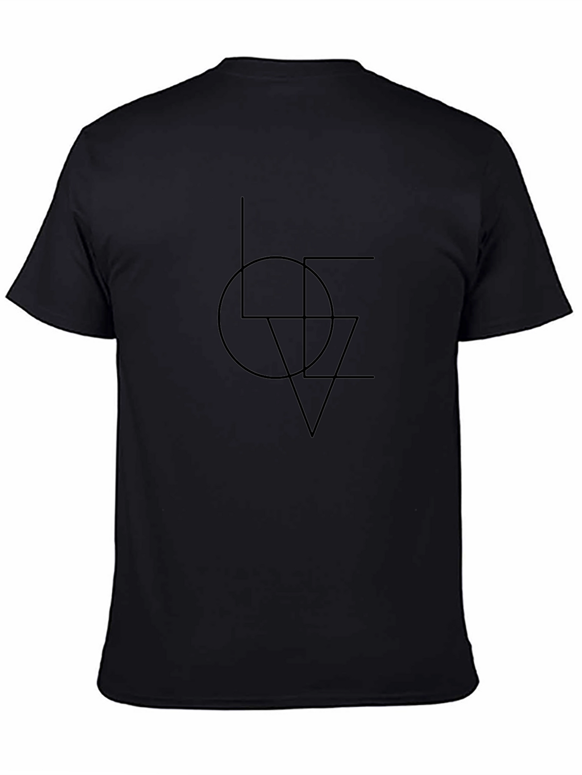 Modern Graphic Tee - Geometric LOVE Design