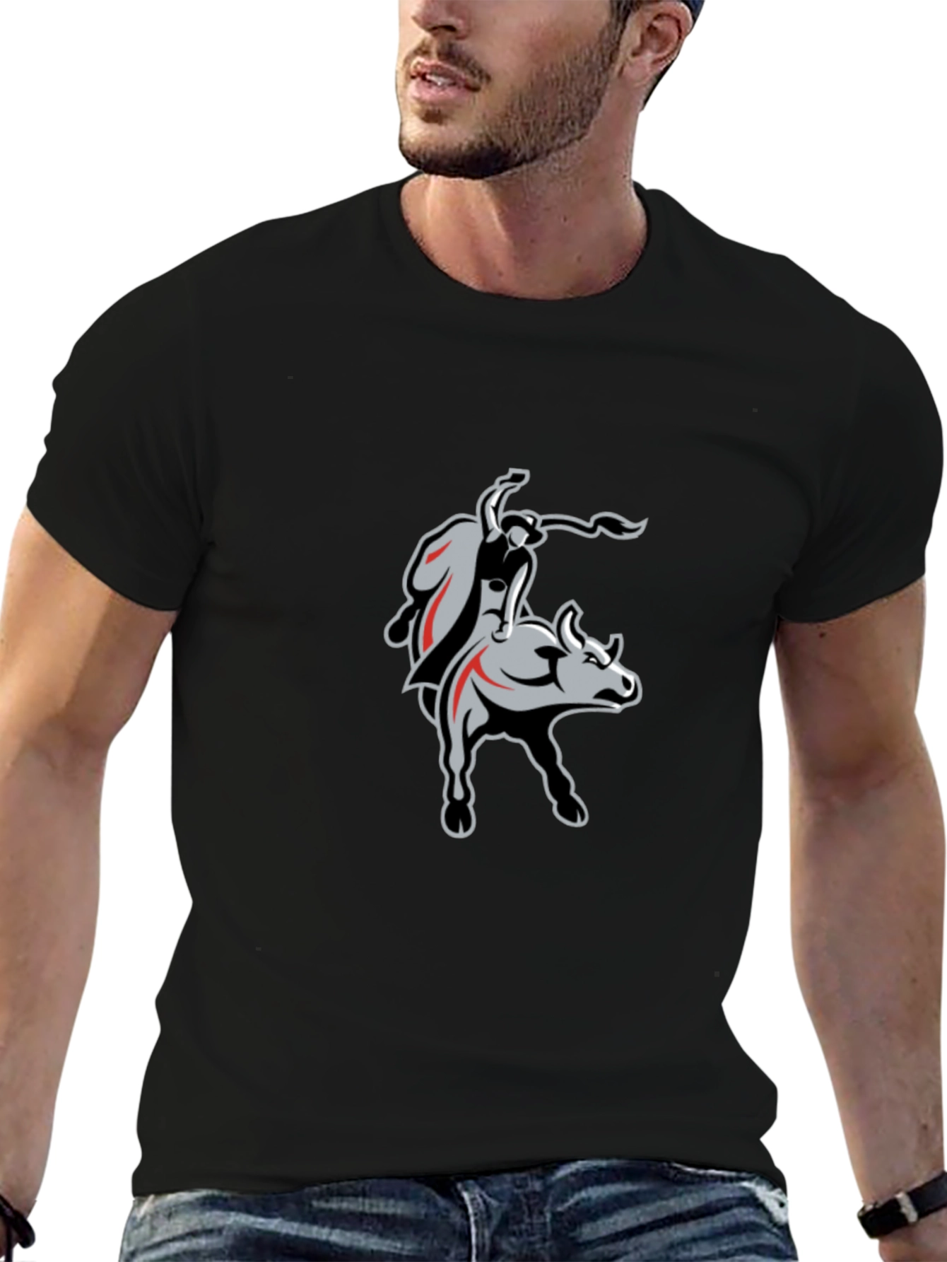 Black Bull Riding T-Shirt