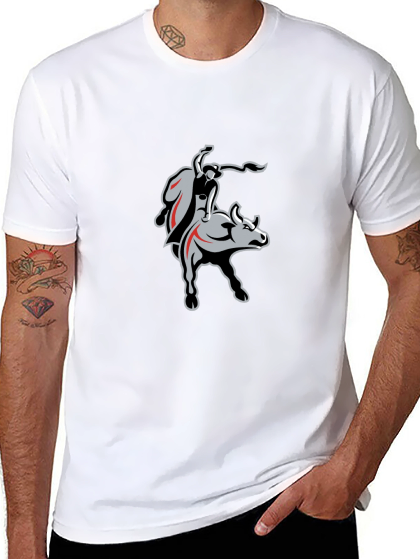 Black Bull Riding T-Shirt