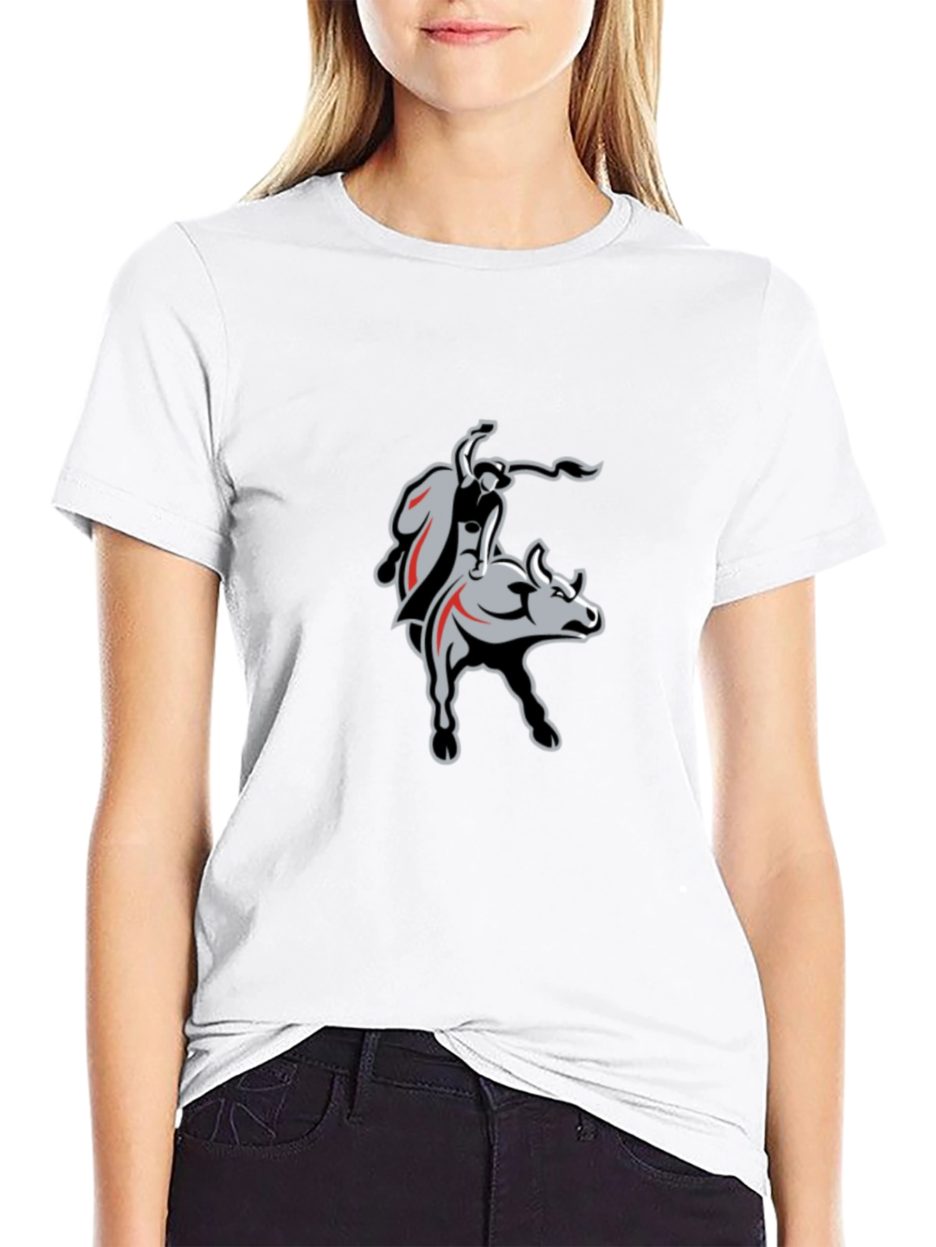 Black Bull Riding T-Shirt