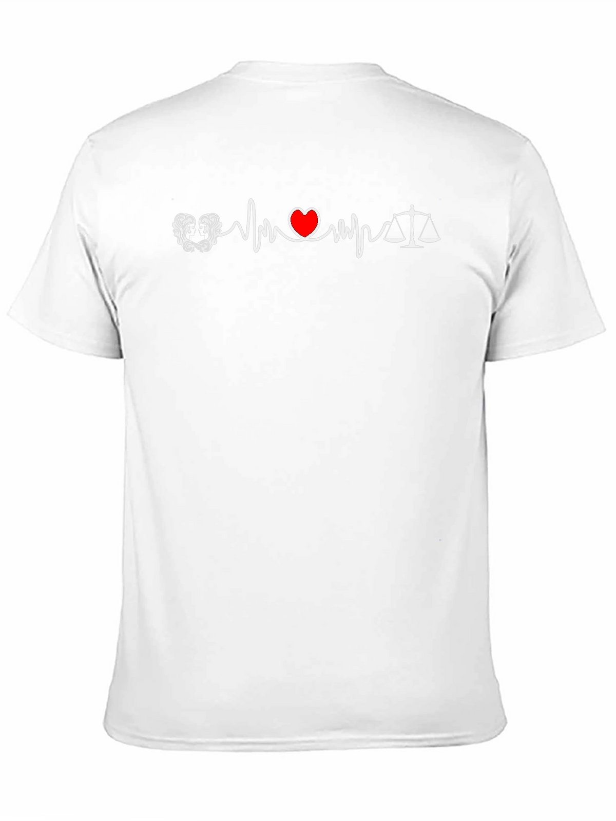Lawyer Heartbeat T-Shirt - Scales of Justice Tee