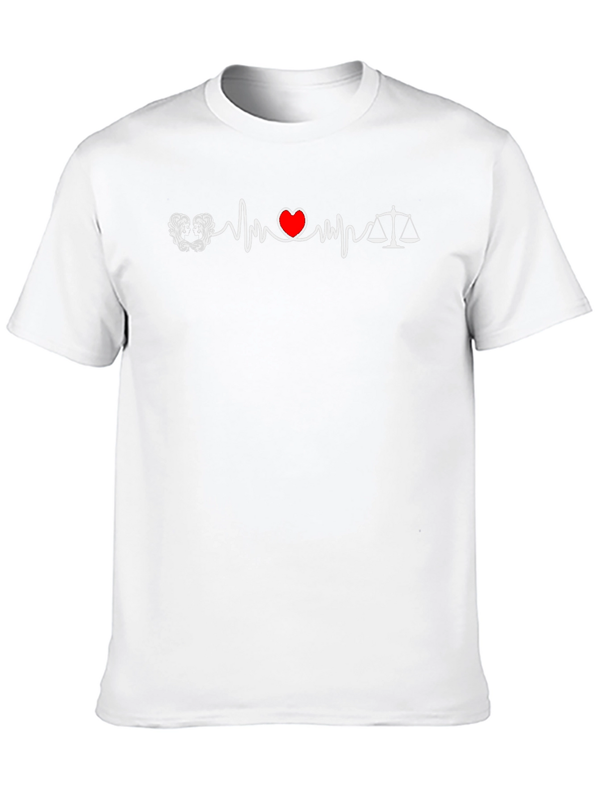 Lawyer Heartbeat T-Shirt - Scales of Justice Tee