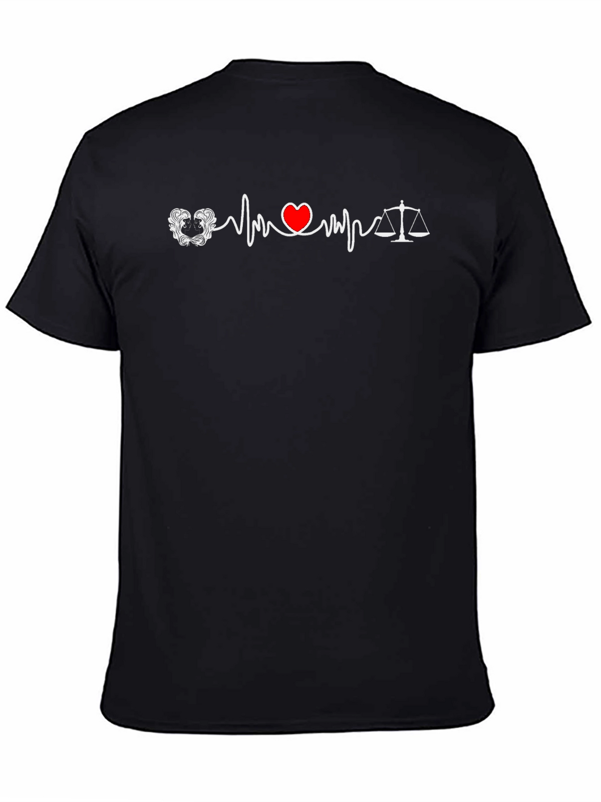 Lawyer Heartbeat T-Shirt - Scales of Justice Tee