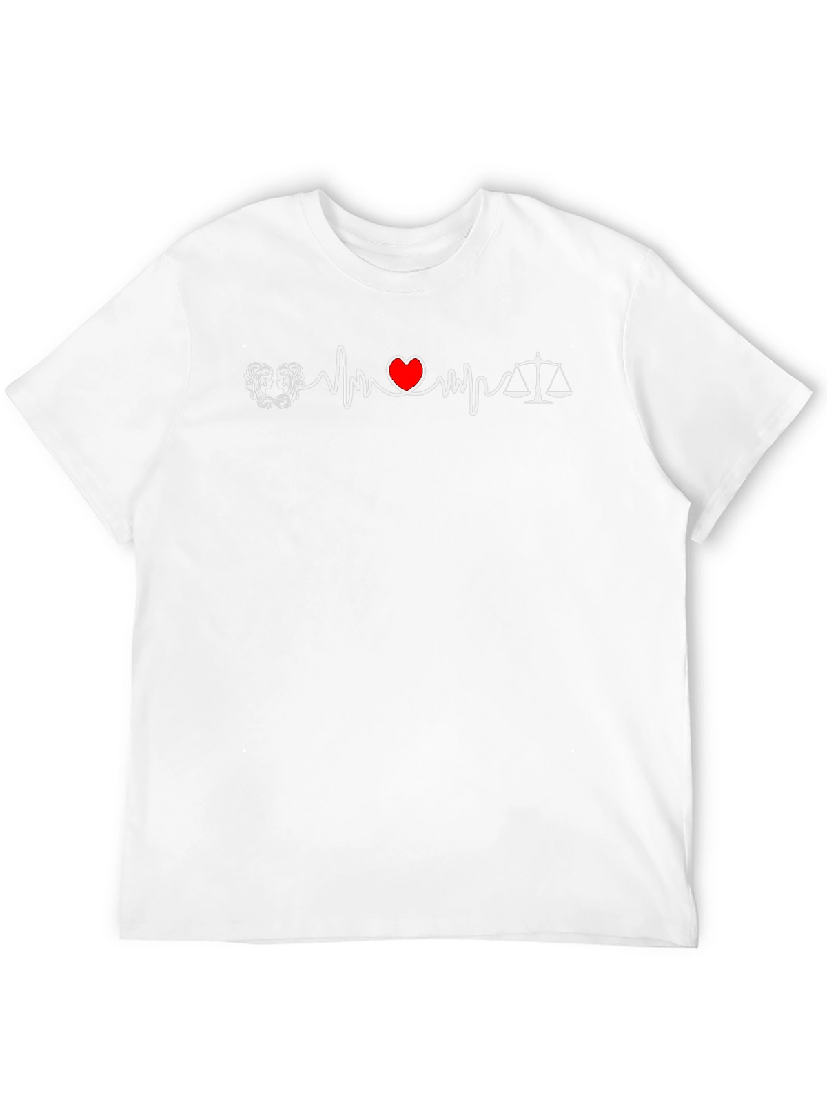 Lawyer Heartbeat T-Shirt - Scales of Justice Tee