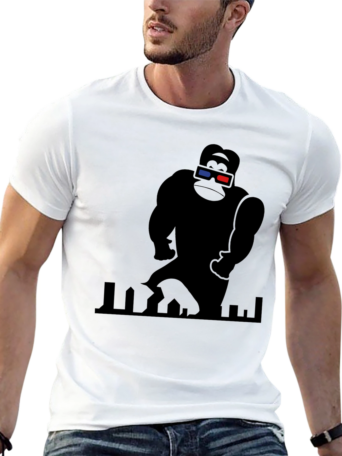 King Kong 3D Tee - Black Graphic T-Shirt