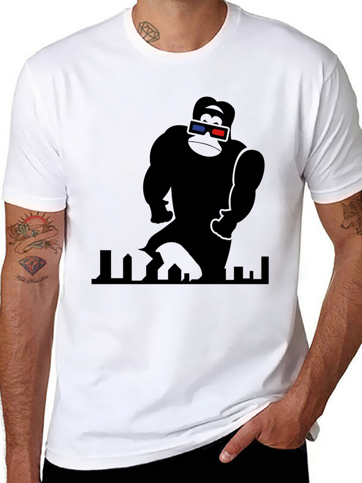 King Kong 3D Tee - Black Graphic T-Shirt