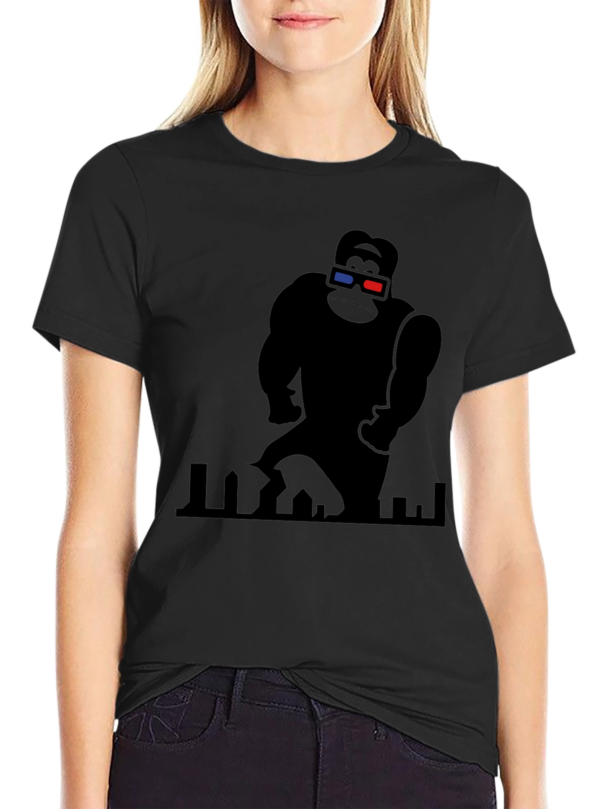 King Kong 3D Tee - Black Graphic T-Shirt