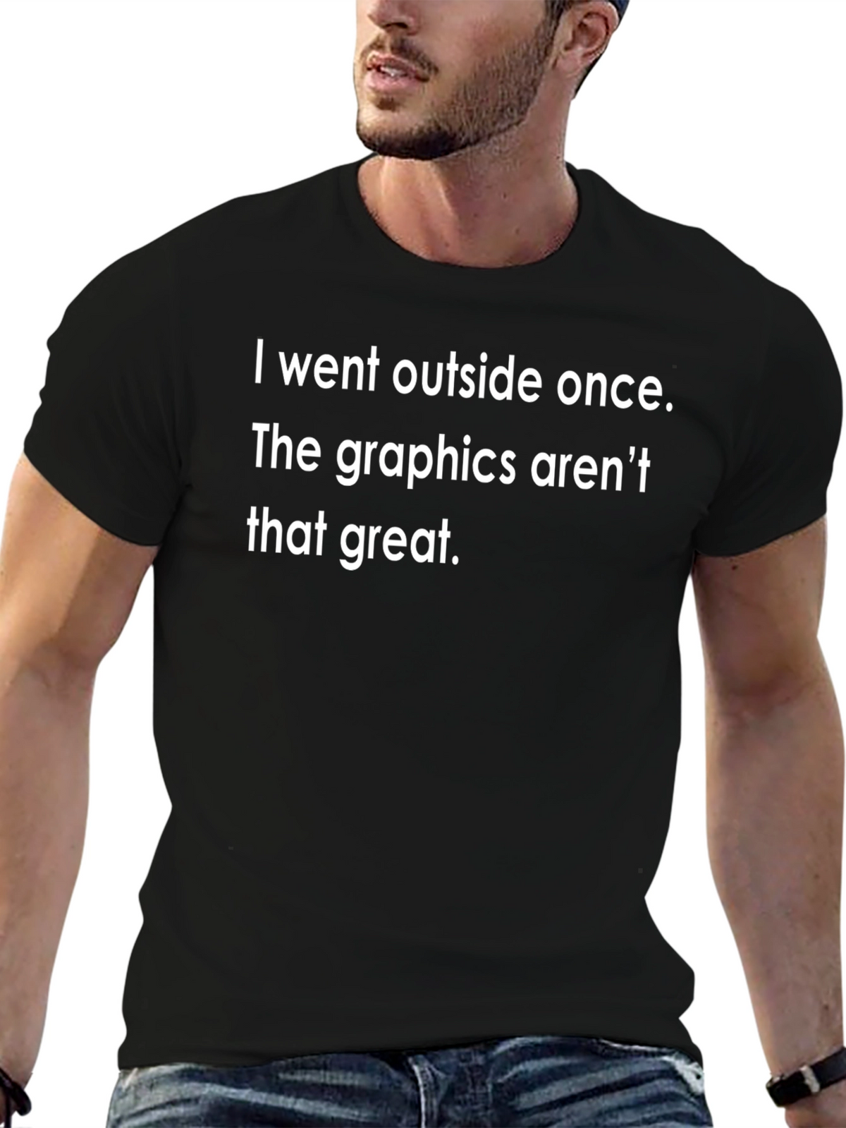 Funny I Went Outside Once Graphic Tee