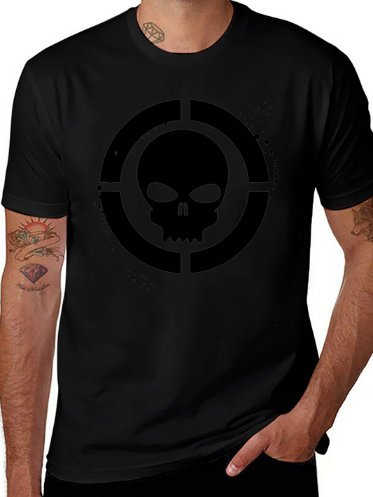 Skull Target Graphic T-Shirt - Mens Black Tee
