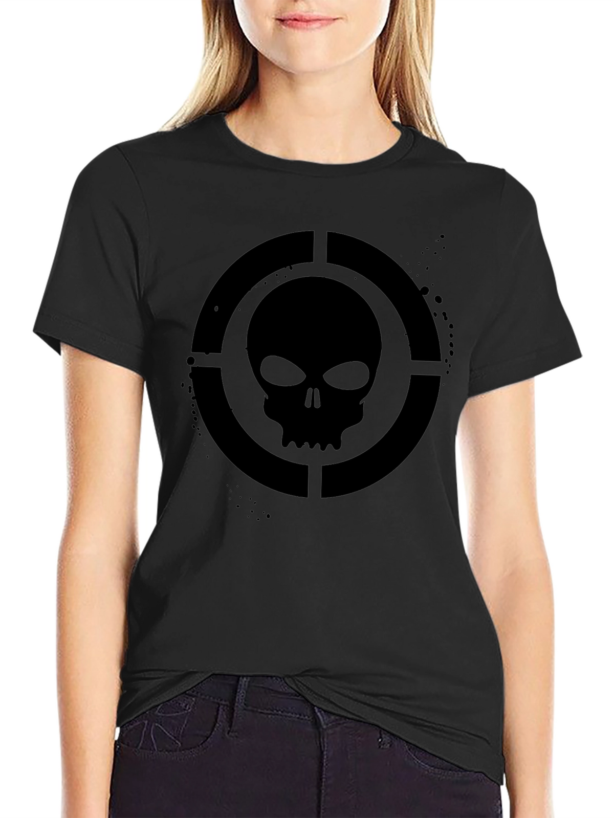 Skull Target Graphic T-Shirt - Mens Black Tee