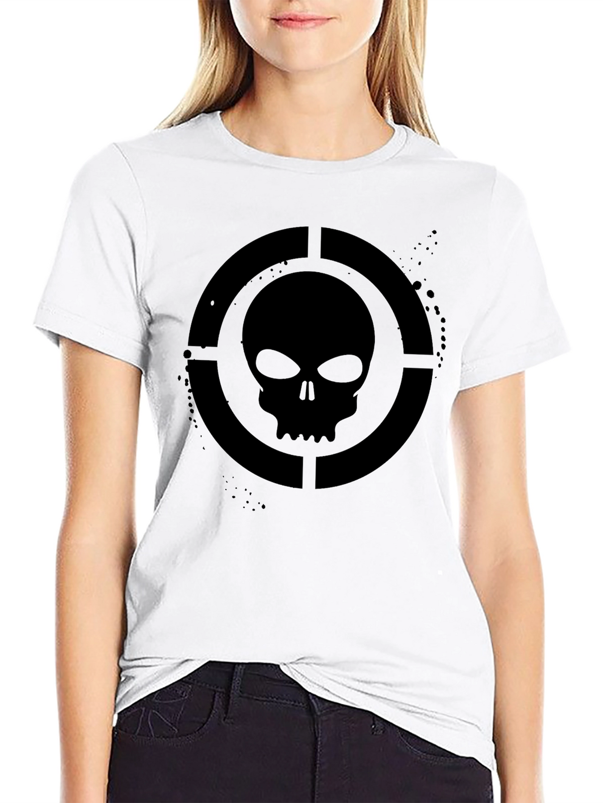 Skull Target Graphic T-Shirt - Mens Black Tee