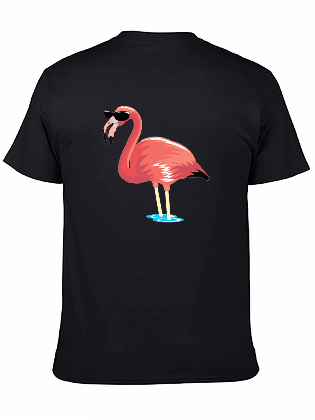 Cool Flamingo Graphic Tee - Black