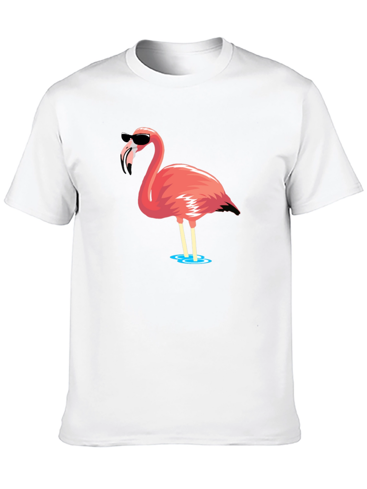 Cool Flamingo Graphic Tee - Black