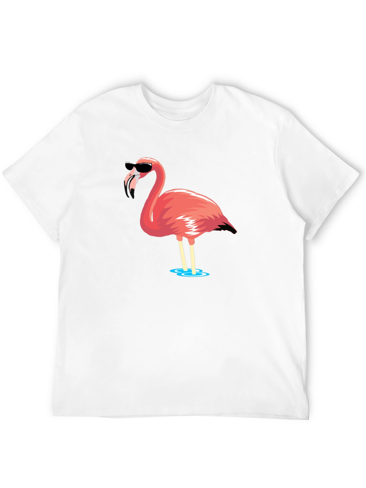 Cool Flamingo Graphic Tee - Black