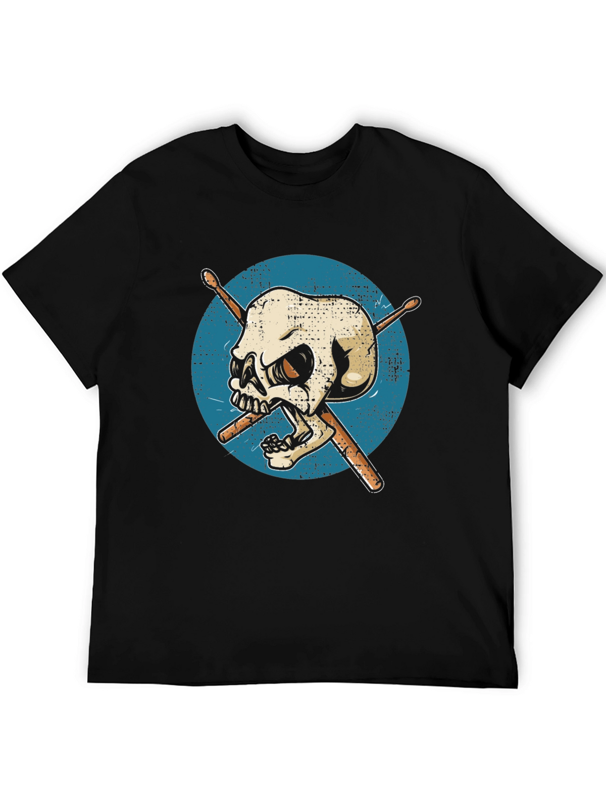 Skull Drummer T-Shirt - Graphic Tee