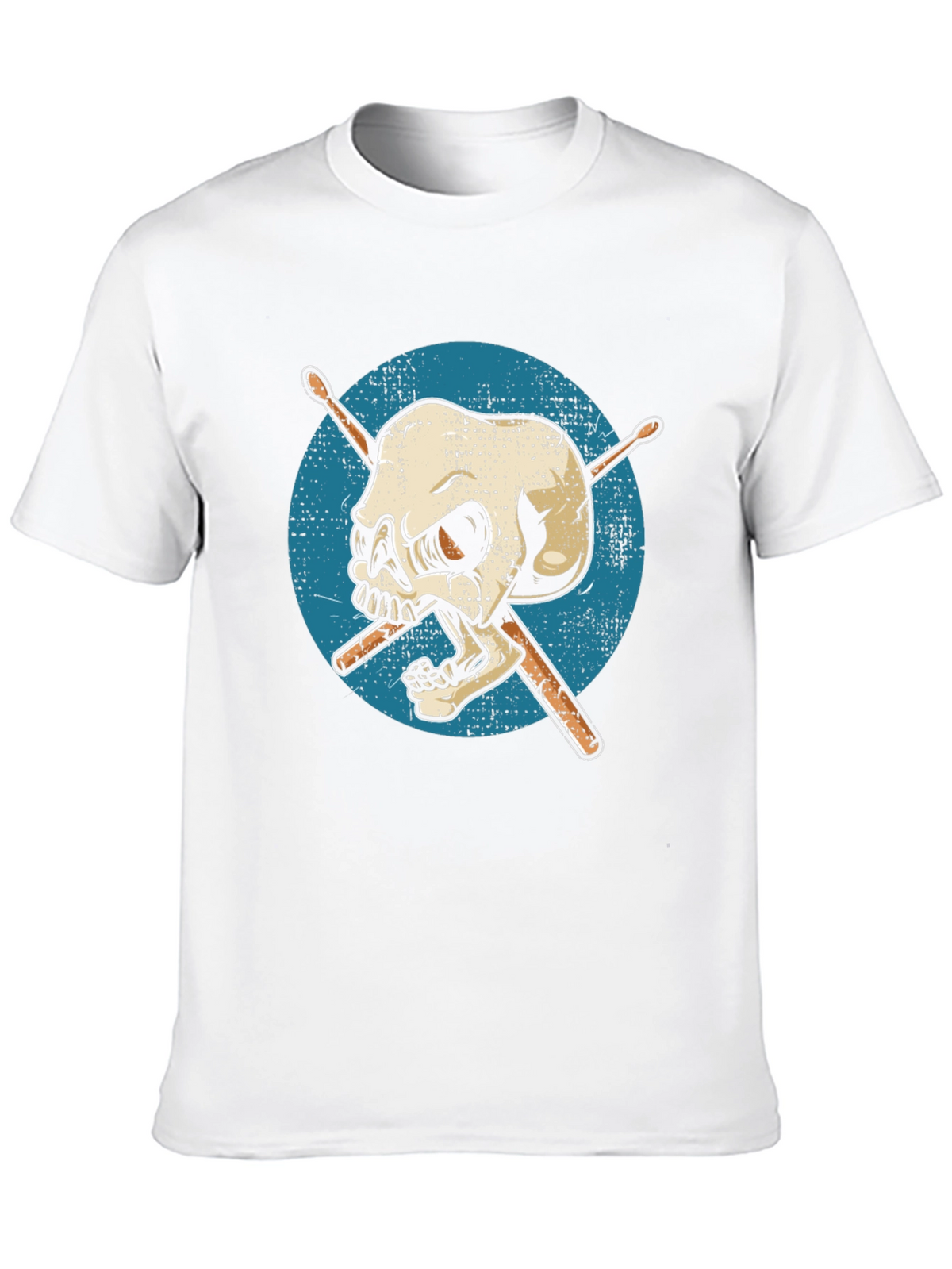 Skull Drummer T-Shirt - Graphic Tee