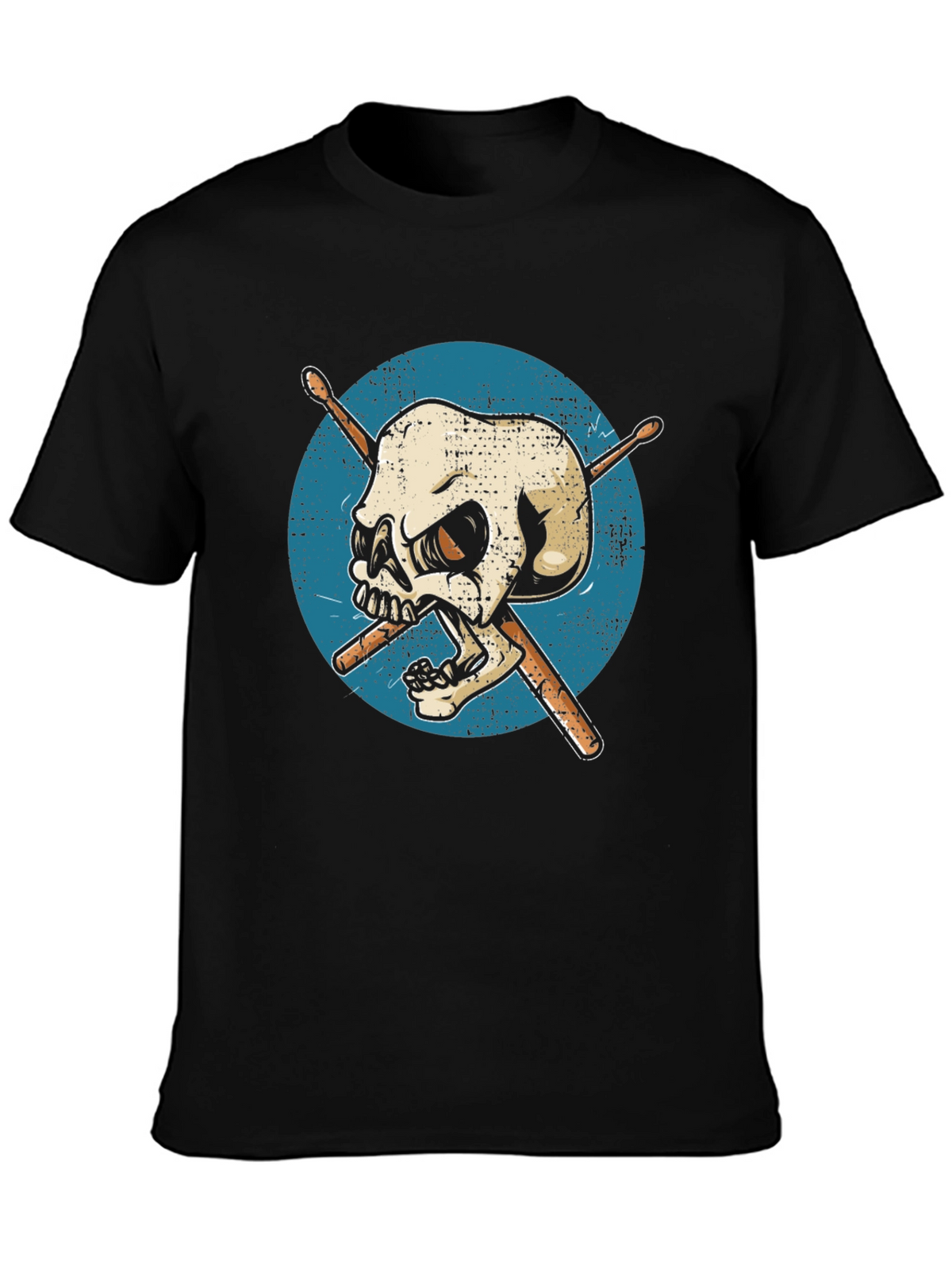 Skull Drummer T-Shirt - Graphic Tee