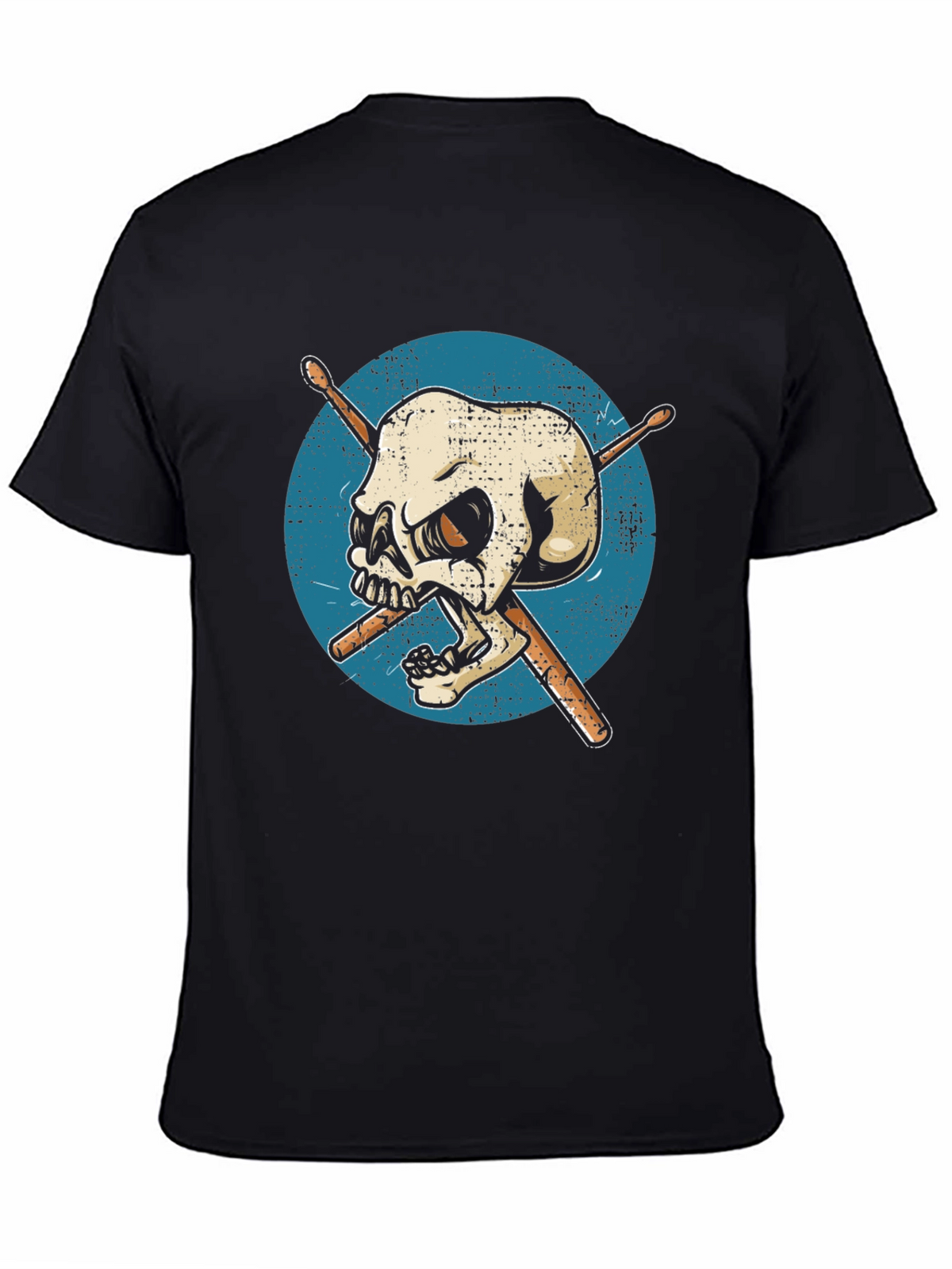 Skull Drummer T-Shirt - Graphic Tee