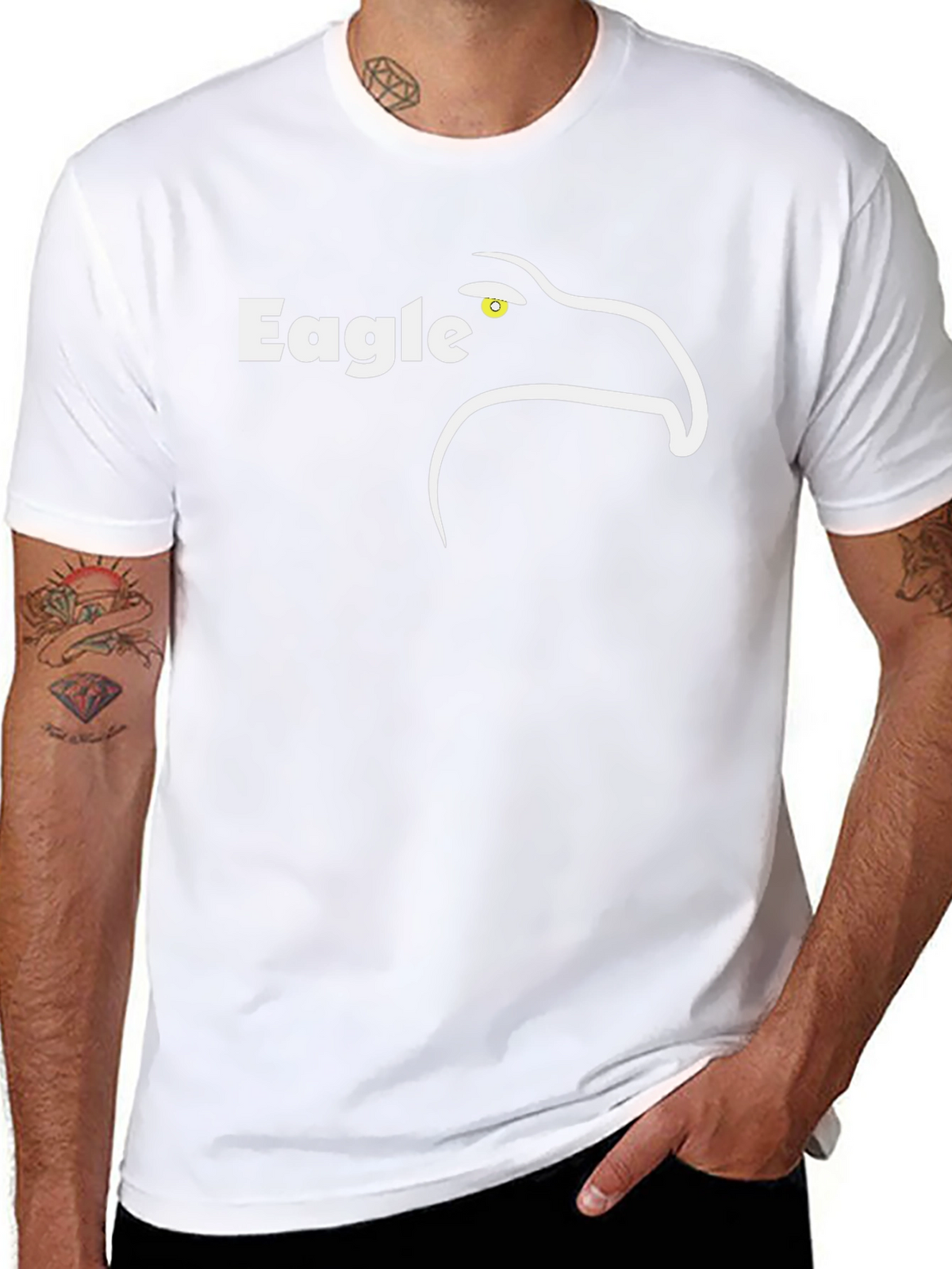 Eagle Graphic T-Shirt - Black Crew Neck Tee